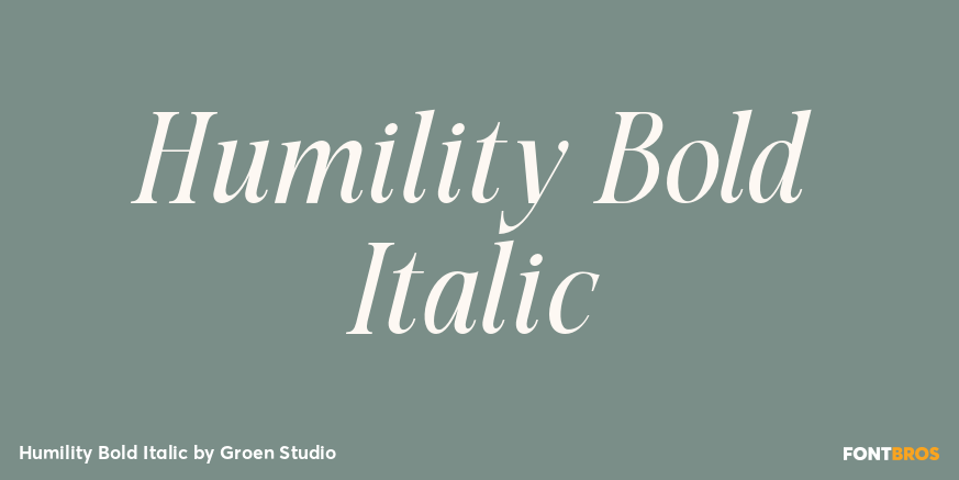 Humility Bold Italic Poster