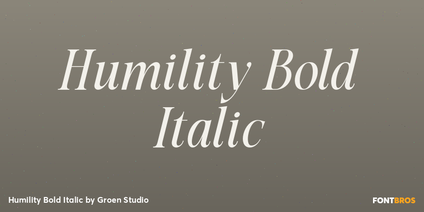 Humility Bold Italic Poster