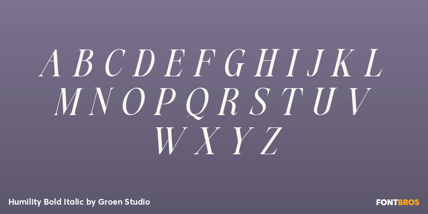 Humility Bold Italic Font Poster #2