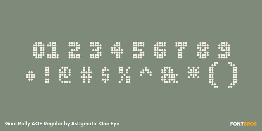 Gum Rally AOE Regular Font Poster #1