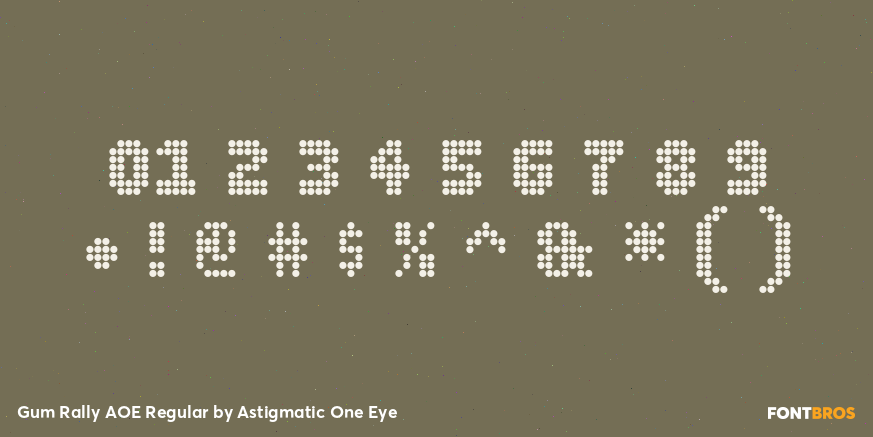 Gum Rally AOE Regular Font Poster #4