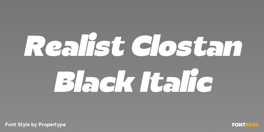 Realist Clostan Black Italic Poster