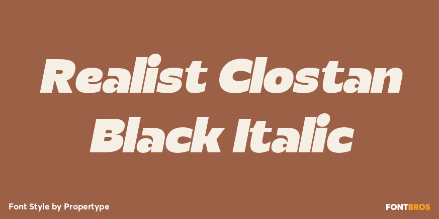 Realist Clostan Black Italic Poster