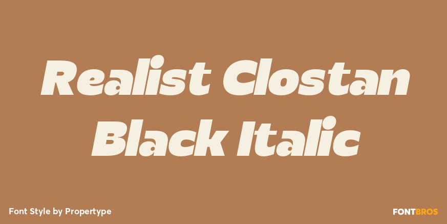 Realist Clostan Black Italic Poster