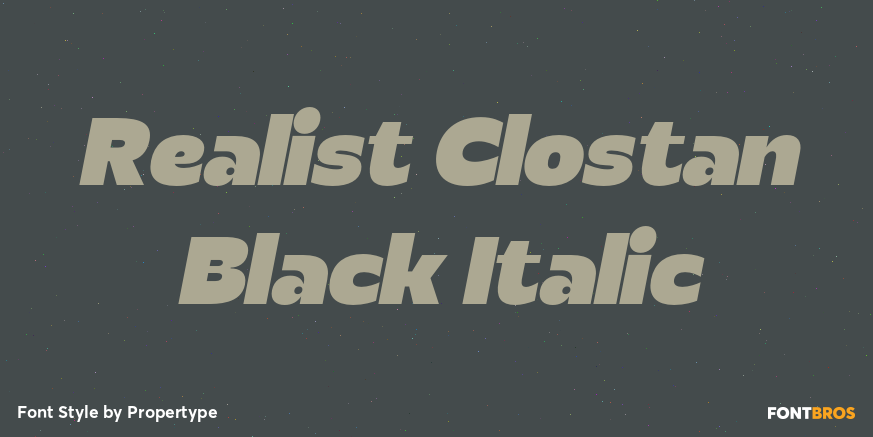 Realist Clostan Black Italic Poster