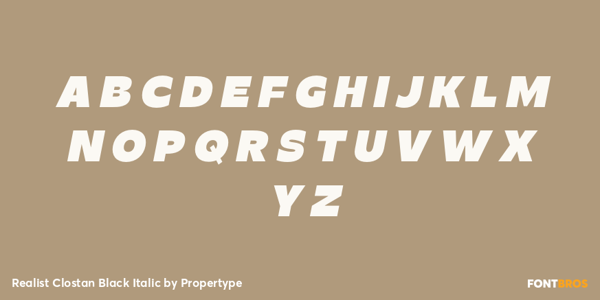 Realist Clostan Black Italic Font Poster #2