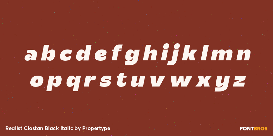 Realist Clostan Black Italic Font Poster #3