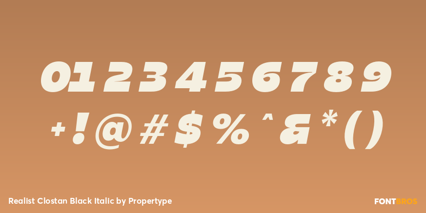 Realist Clostan Black Italic Font Poster #4