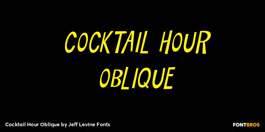 Cocktail Hour Oblique Font Poster #1
