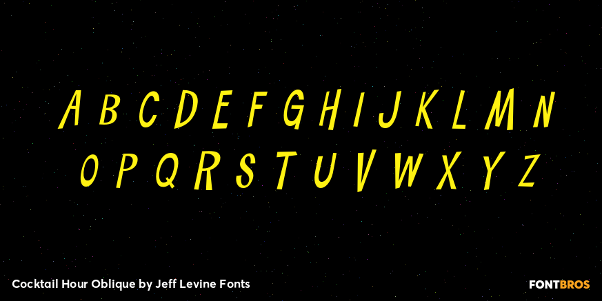Cocktail Hour Oblique Font Poster #3