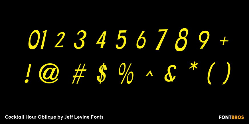 Cocktail Hour Oblique Font Poster #4
