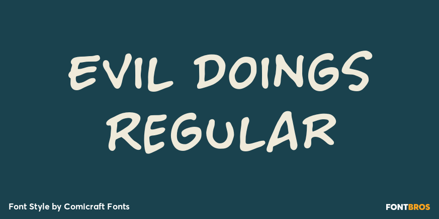 Evil Doings Regular Font Poster #1