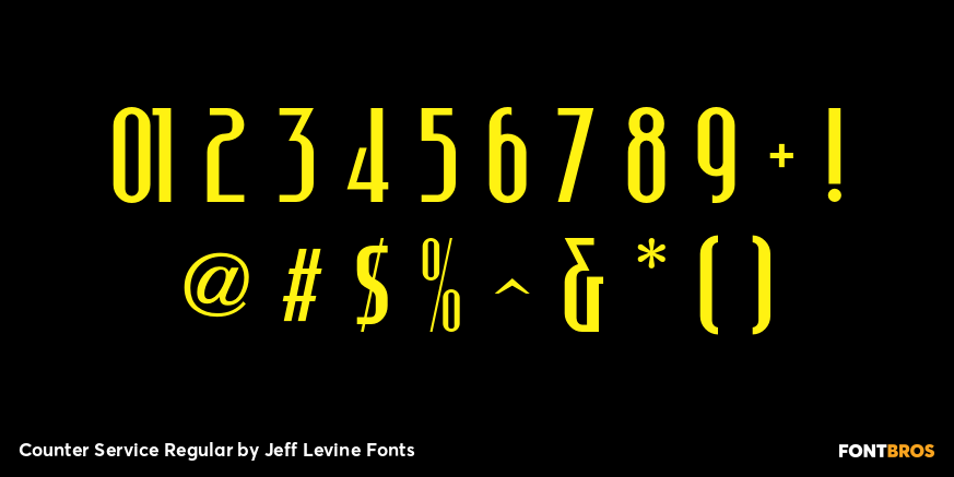 Counter Service Regular Font Poster #4