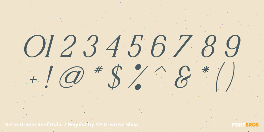 Retro Dream Serif Italic 7 Regular Font Poster #4