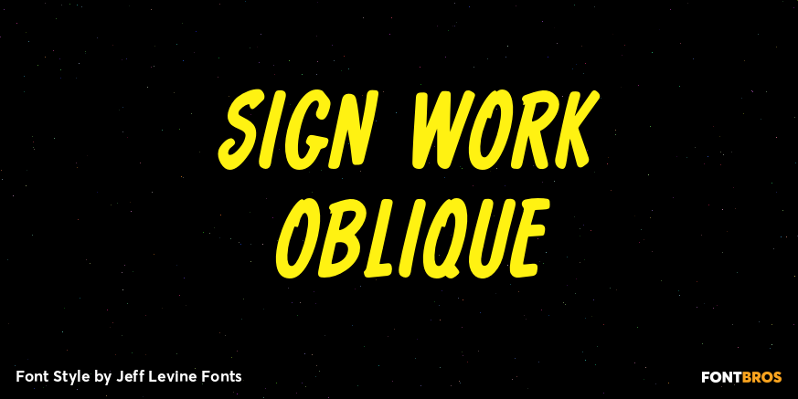 Sign Work Oblique Poster