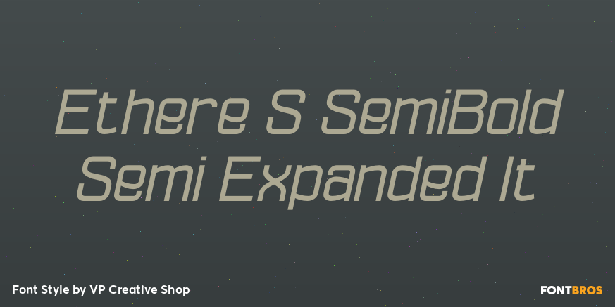 Ethere S SemiBold Semi Expanded It Font Poster #1
