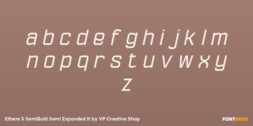 Ethere S SemiBold Semi Expanded It Font Poster #3