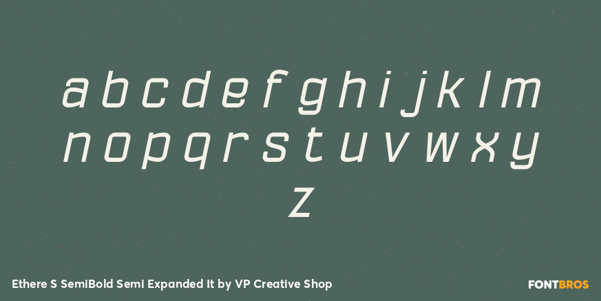 Ethere S SemiBold Semi Expanded It Font Poster #3