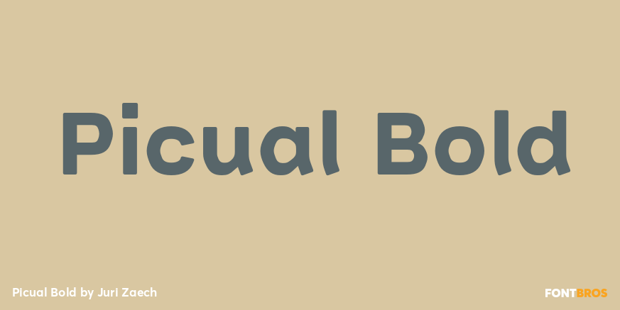 Picual Bold Font Poster