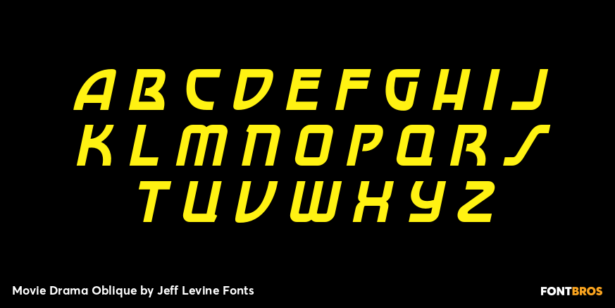 Movie Drama Oblique Font Poster #3