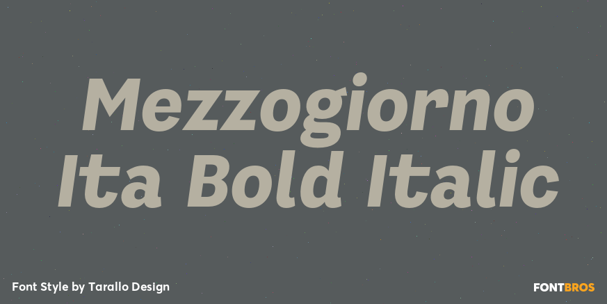 Mezzogiorno Ita Bold Italic Font Poster #1