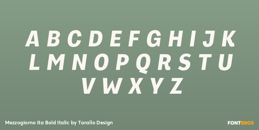 Mezzogiorno Ita Bold Italic Font Poster #2