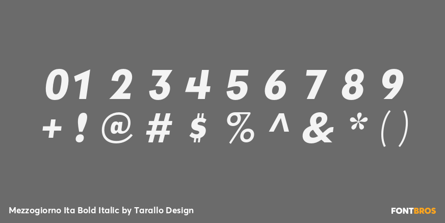 Mezzogiorno Ita Bold Italic Font Poster #4