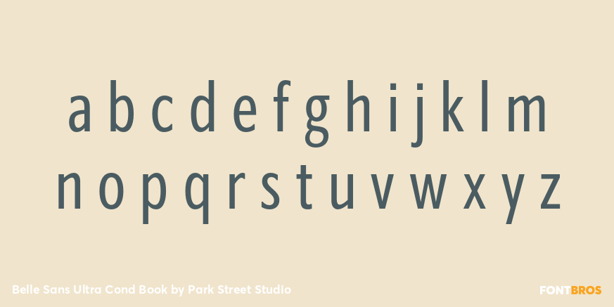 Belle Sans Ultra Cond Book Font Poster #3