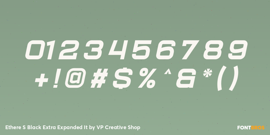 Ethere S Black Extra Expanded It Font Poster #1