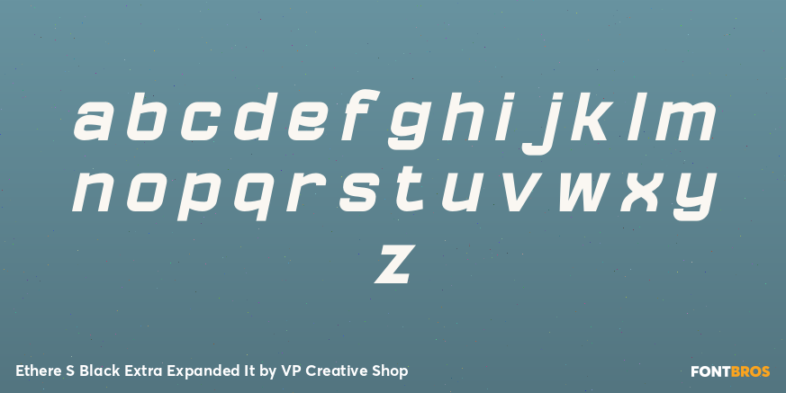 Ethere S Black Extra Expanded It Font Poster #1