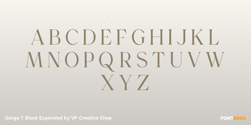Gorga T Black Expanded Font Poster #2