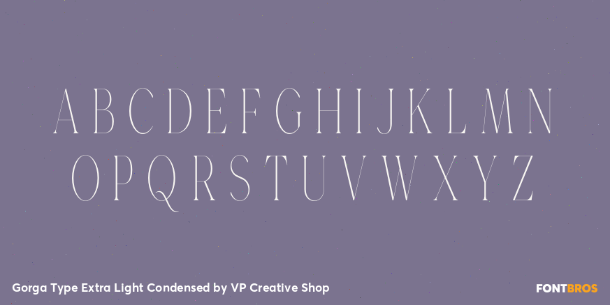Gorga Type Extra Light Condensed Font Poster #2