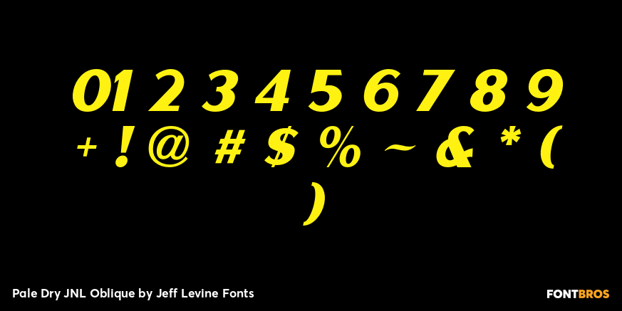 Pale Dry JNL Oblique Font Poster #4