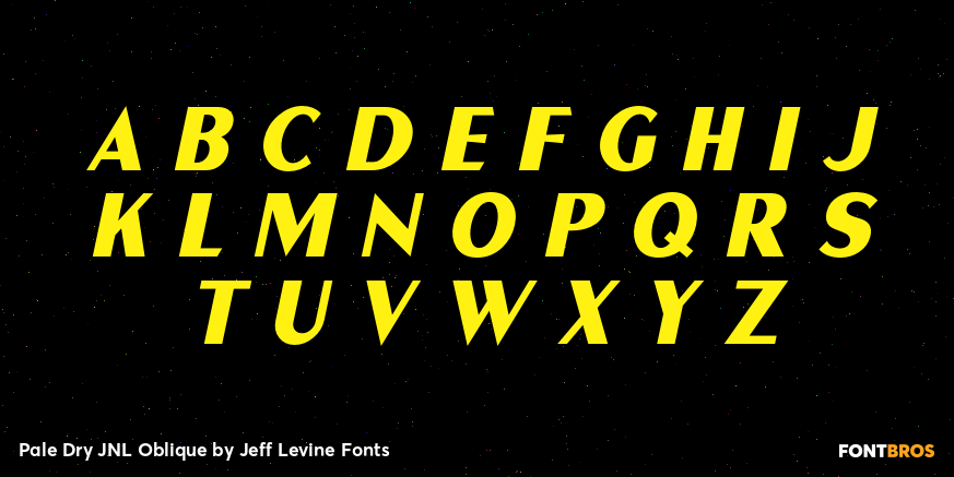 Pale Dry JNL Oblique Font Poster #3