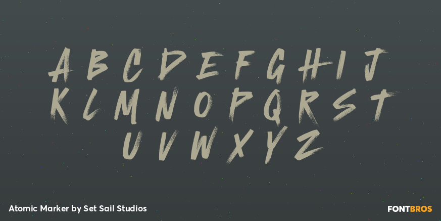 Atomic Marker Font Poster #2