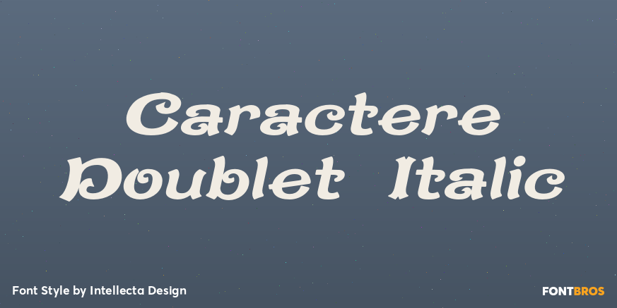 Caractere Doublet Italic Poster