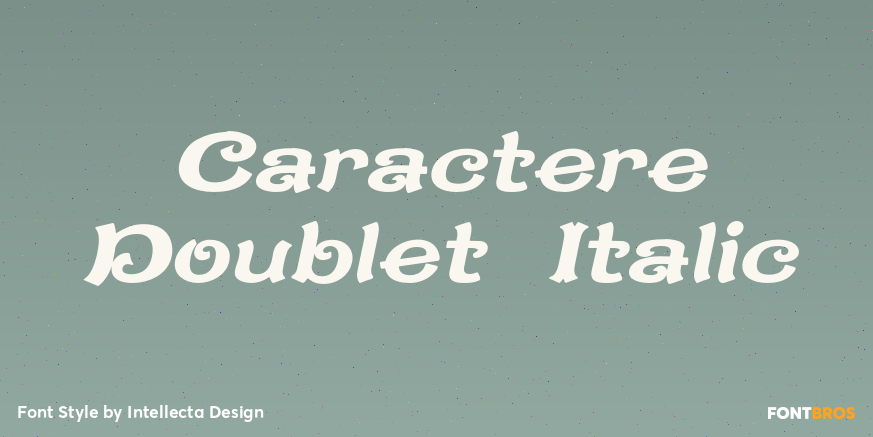 Caractere Doublet Italic Poster