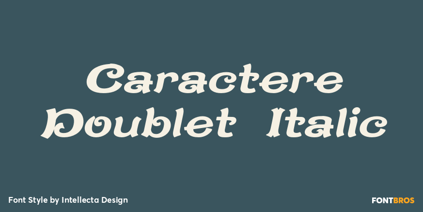Caractere Doublet Italic Poster