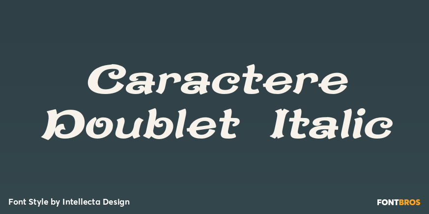 Caractere Doublet Italic Poster