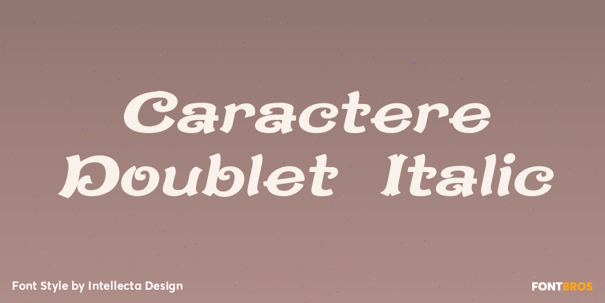 Caractere Doublet Italic Poster
