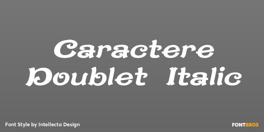 Caractere Doublet Italic Poster