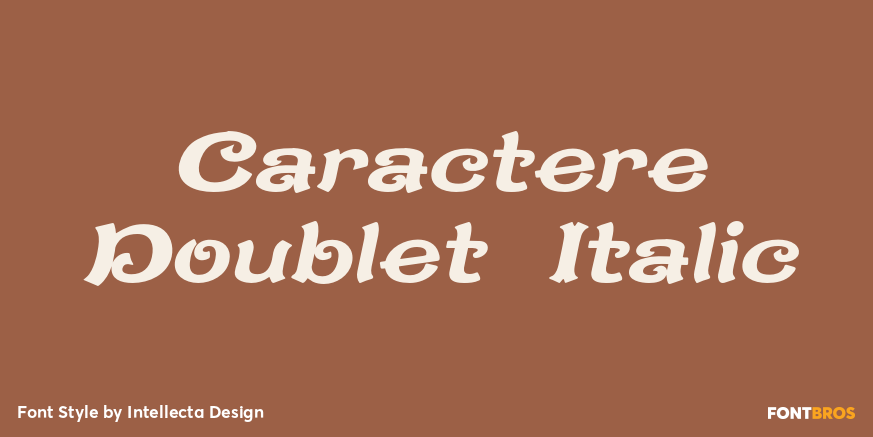 Caractere Doublet Italic Poster