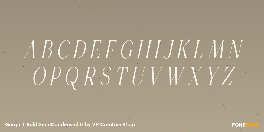 Gorga T Bold SemiCondensed It Font Poster #2