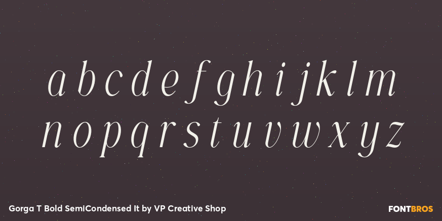 Gorga T Bold SemiCondensed It Font Poster #3