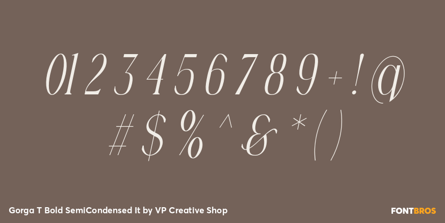 Gorga T Bold SemiCondensed It Font Poster #4