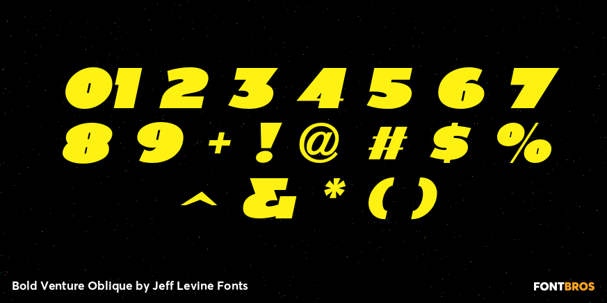 Bold Venture Oblique Font Poster #1