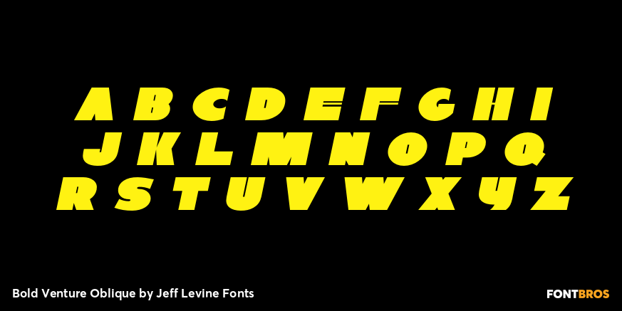 Bold Venture Oblique Font Poster #1