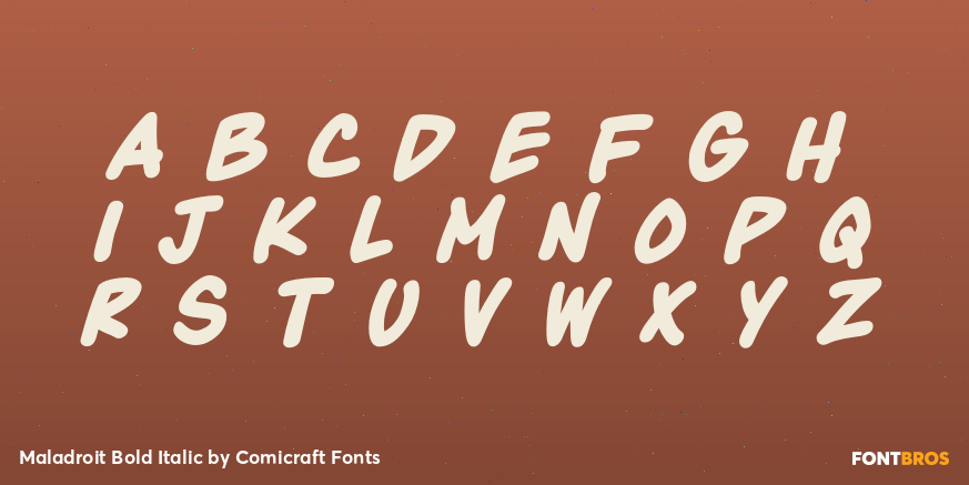 Maladroit Bold Italic Font Poster #2