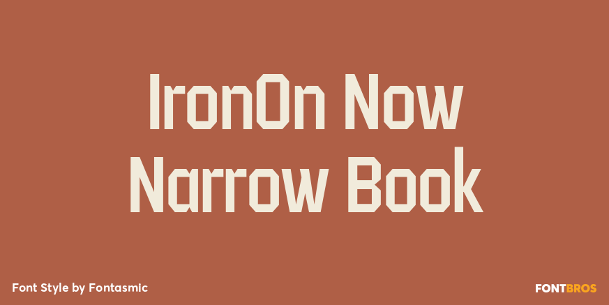 IronOn Now Narrow Book Font Poster #1