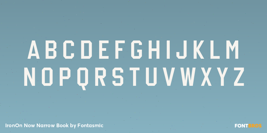 IronOn Now Narrow Book Font Poster #2